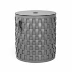 Demetra Short Round Basket with Flat Lid by Pinetti