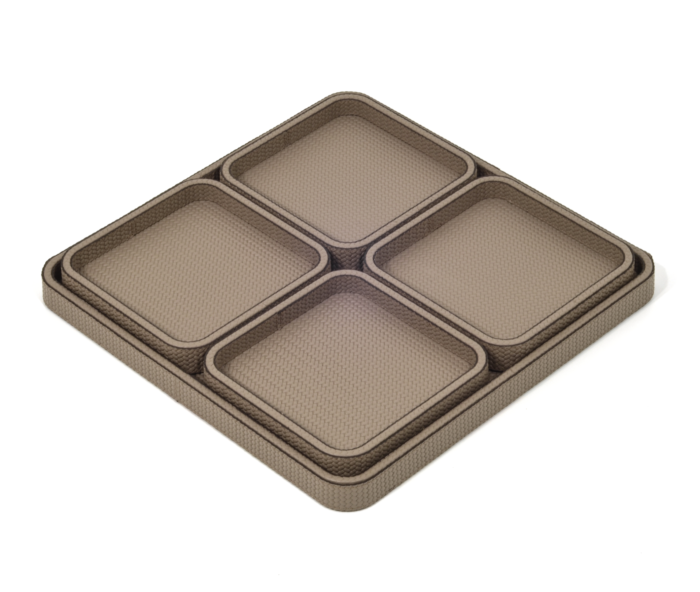 Jane vassoio Taupe Pinetti Vassoio Quadrato Jane Pinetti - immagine 3
