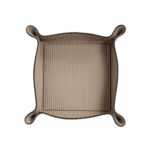 SQUARE TRINKET TRAY woven leather