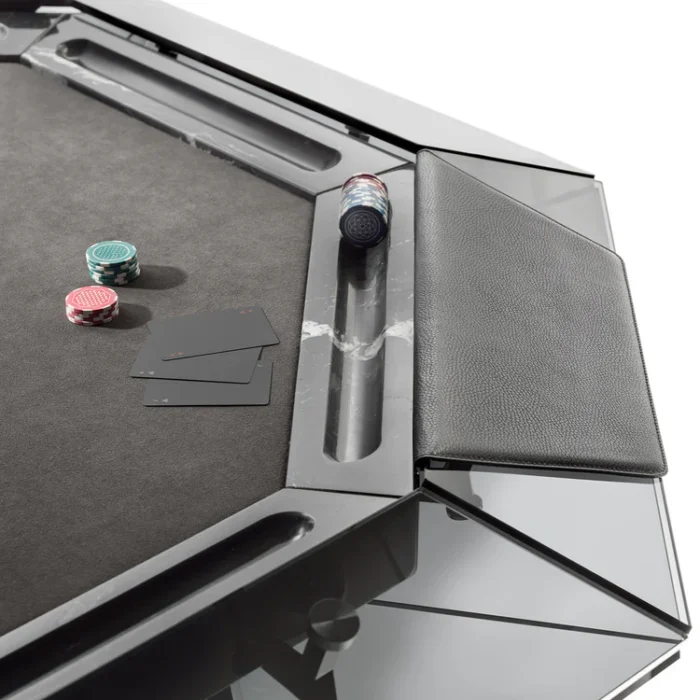 Unootto 8 Players Dark Marble Poker Table by Impatia - Image 3