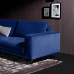 Vibieffe Re Set 580 Blue Sofa with Rectangular Pillows by G. Landoni - Image 2
