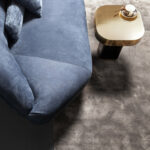 Vibieffe stunning sofa 370 Bolid blu nabuk by Gianluigi Landoni - Image 2