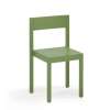 Resed green lacquered beech wood