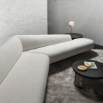 Sofa Vibieffe Bolid 370 Angular White Fabric by Gianluigi Landoni - Image 3
