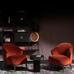 Vibieffe Atmosfera 1950 Orange Armchair by Gianluigi Landoni - Image 2