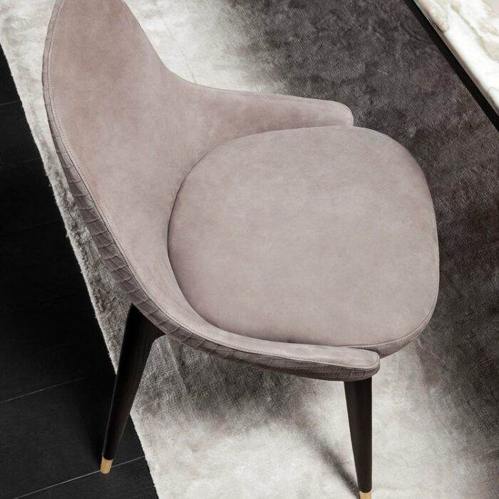 Vibieffe 4000 Royal Gray leather chair by Gianluigi Landoni - Image 3