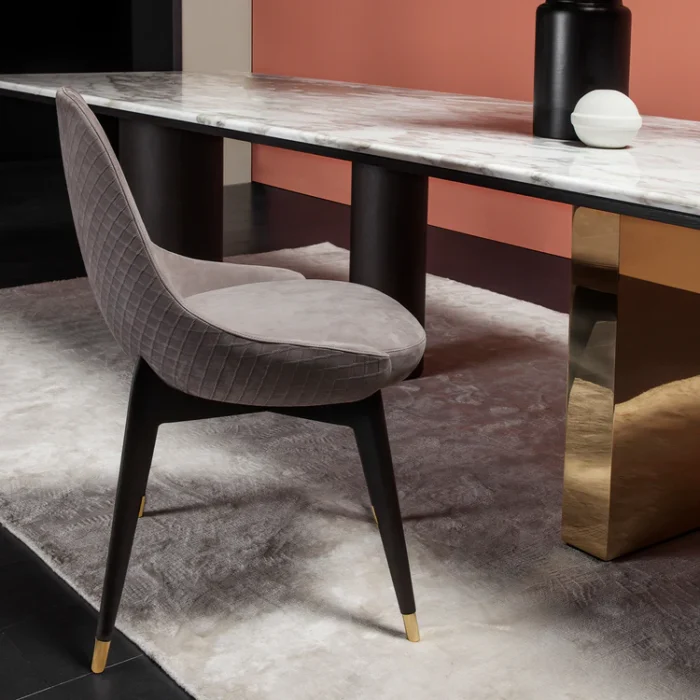 Vibieffe 4000 Royal Gray leather chair by Gianluigi Landoni - Image 2