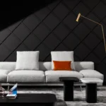 Vibieffe Divano Re Set 580 tessuto bianco design di Gianluigi Landoni - immagine 2