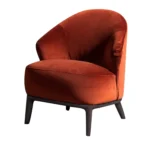Vibieffe Atmosfera 1950 Orange Armchair by Gianluigi Landoni