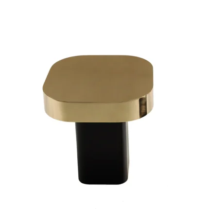 Vibieffe side table Quadri Tondo 9150 Brass and Black