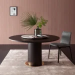 Vibieffe Circle Dining Table with Lazy Susan by Gianluigi Landoni - Image 3