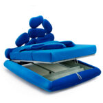 Stone Bed with Folding Box by Noctis