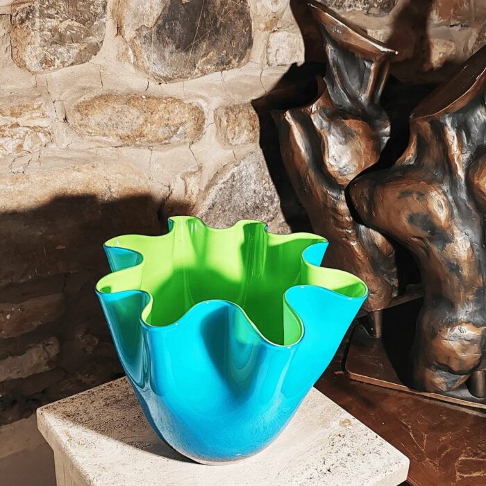 Venini Fazzoletto Bicolore presentazione Venini Fazzoletto Bicolore Bianconi Venini