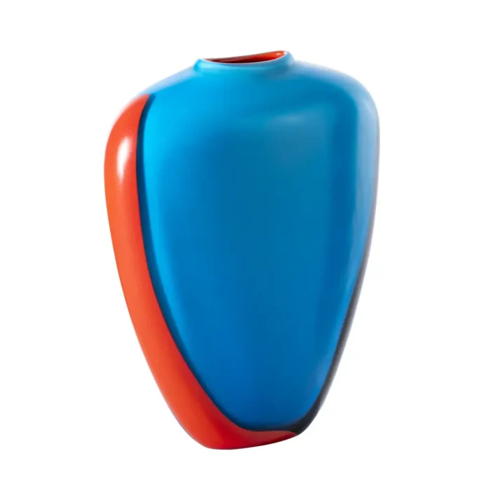 PALADINI_EmmanuelBabled_Multicolore_Venini-arancione azzurro chiaro Venini Paladini di Emmanuel Babled in multicolore azzurro chiaro ed arancione