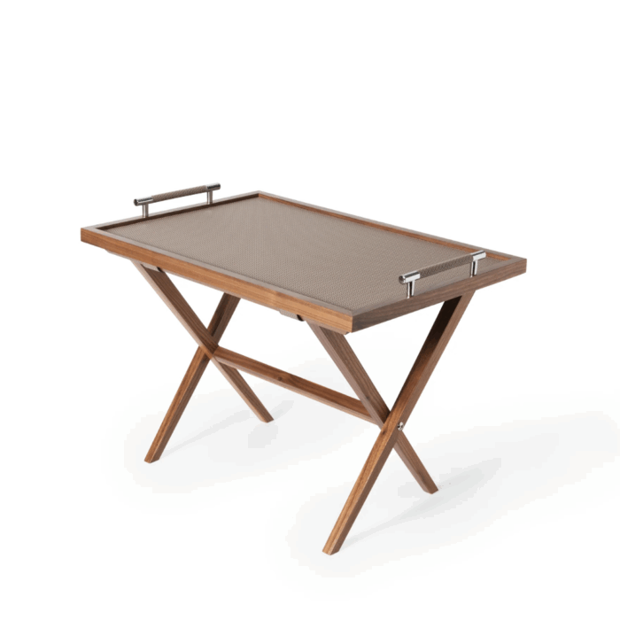 Pinetti dedalo folding bed table brown h44