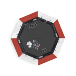 Unootto Lamborghini card table by Impatia top view