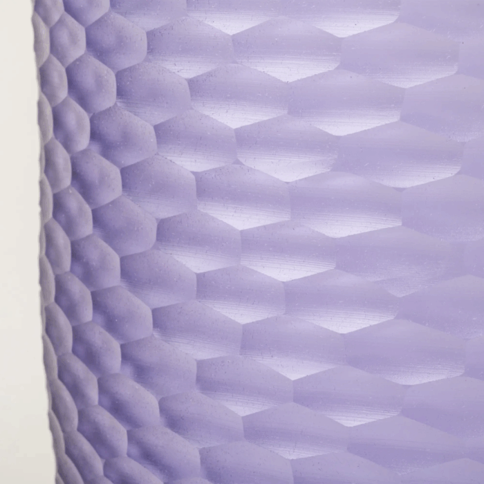 Venini Battuto a Nido D'Ape Lilla Menta Dettaglio