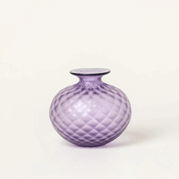 MONOF BALL SABB 100.36 lilla menta Venini Monofiore balloton bulbous lilla menta sandblasted