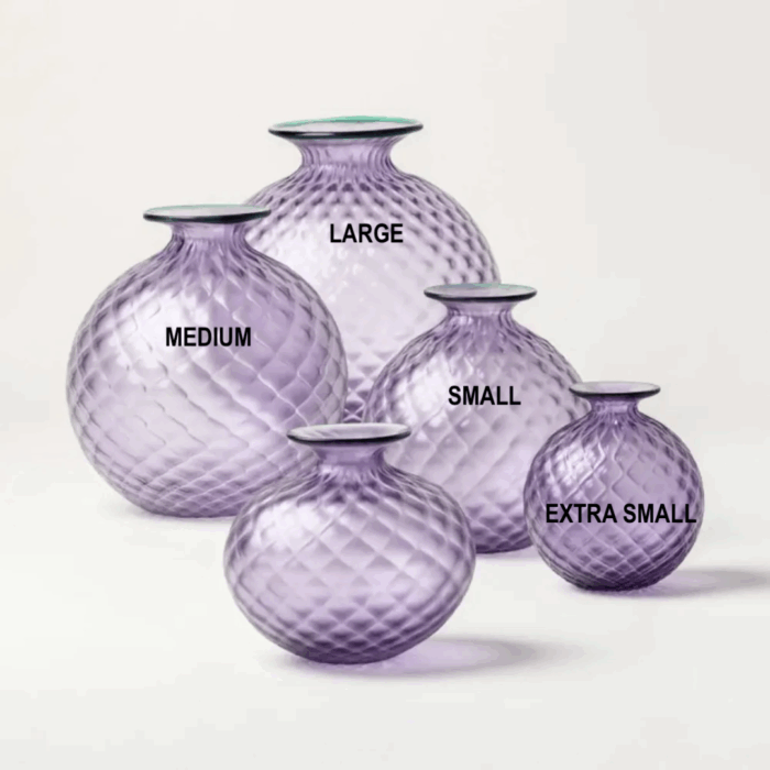 Monofiore Balloton Vase Lilla Menta Sandblasted Small by Venini - Image 2