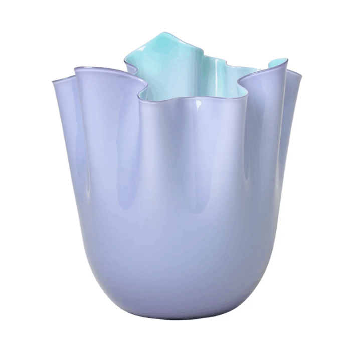 fazzoletto lilla menta 2 Venini Fazzoletto Lilla Menta opaline
